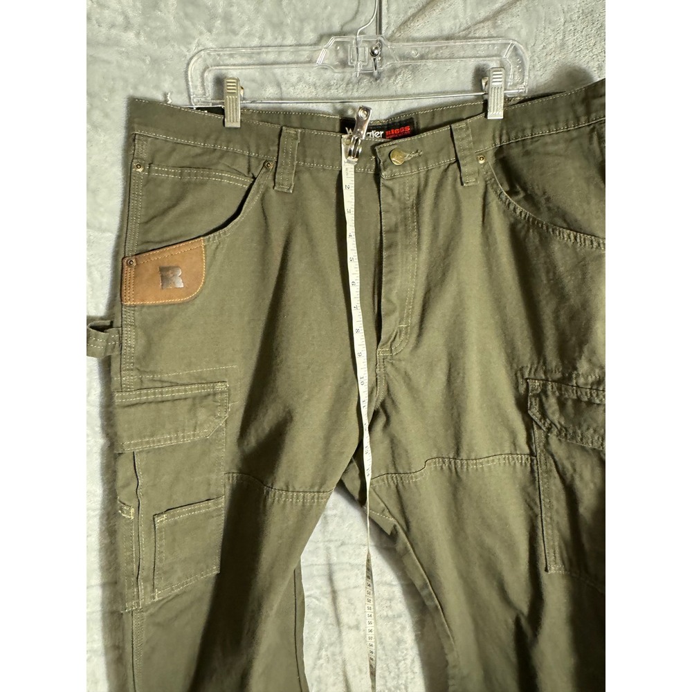Wrangler Riggs Workwear Mens Ranger Cargo Pants Olive Ripstop 38x34 NEW NWT - Picture 4 of 13